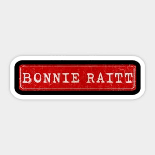 vintage retro plate Bonnie Raitt Sticker